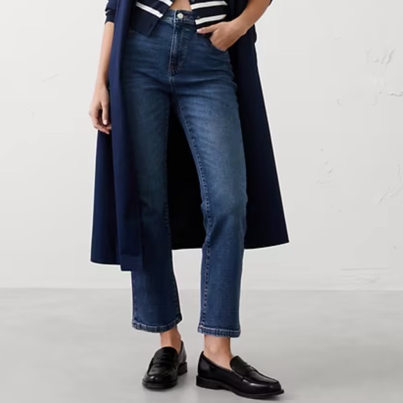 Banana Republic High Rise Bootcut Cropped Jeans, Tall - Picture 2 of 6